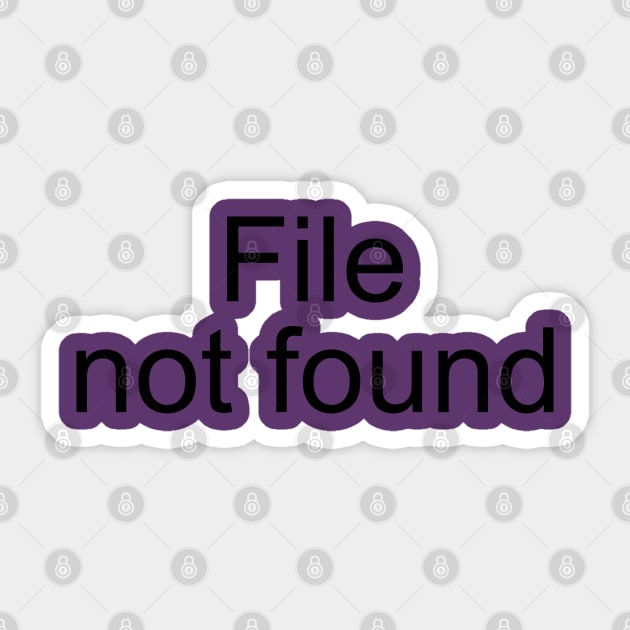 File Not Found Sticker by PeppermintClover